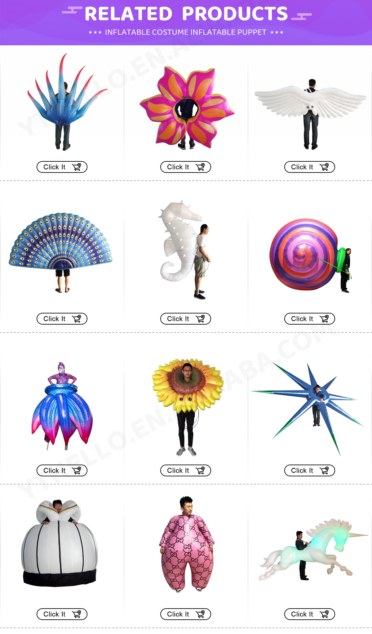 Street parade inflatable carnival costumes inflatable circus clown performance costumes插图1
