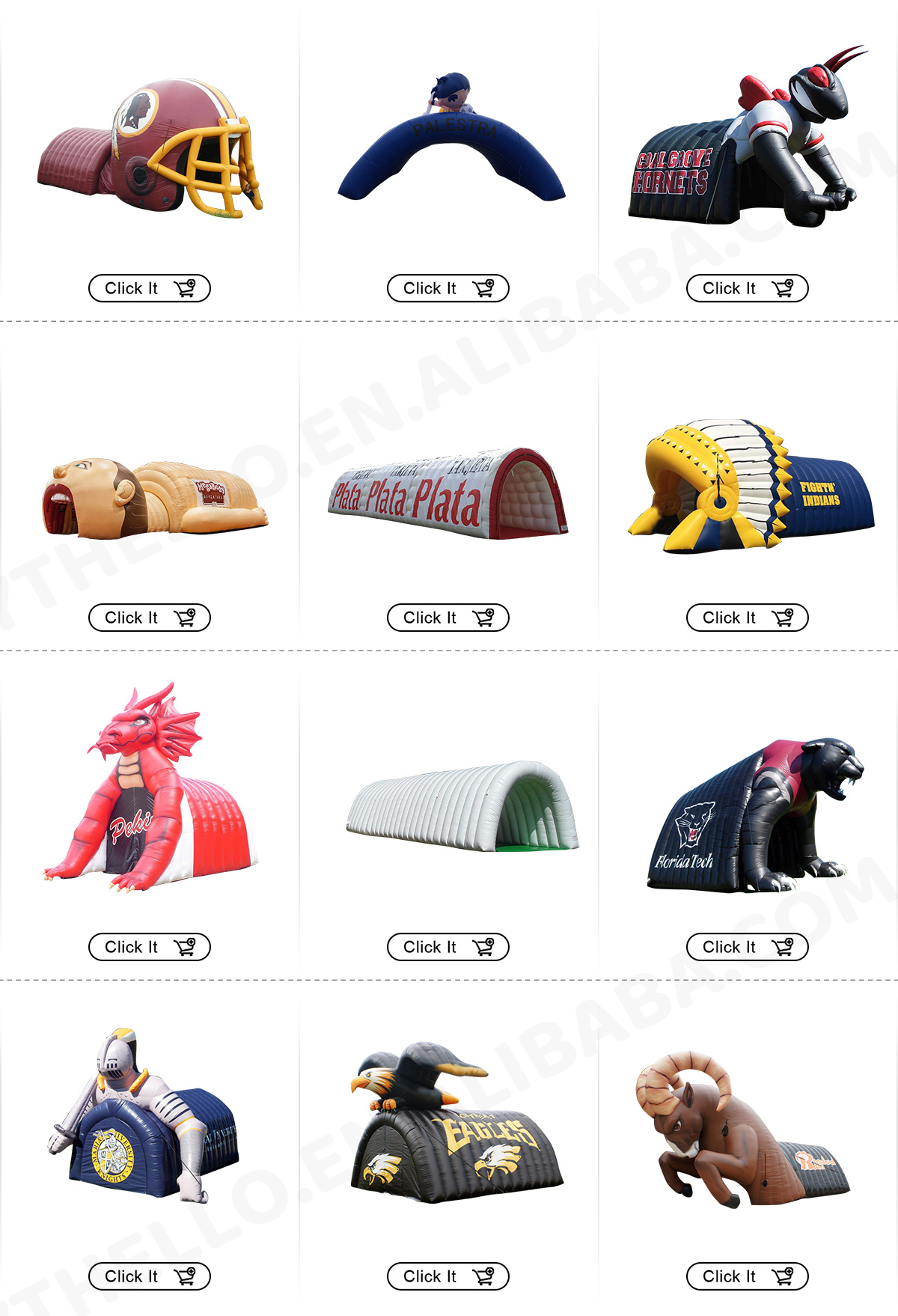 customized Inflatable Sport Tunnel Giant Inflatable Sports Tunnel Advertising Inflatable LED Arch Tunnel for outdoor插图3