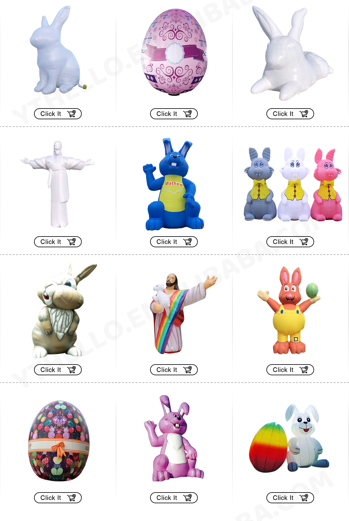 Custom cute inflatable rabbit cartoon rabbit animal model advertising inflatable Easter rabbit插图3
