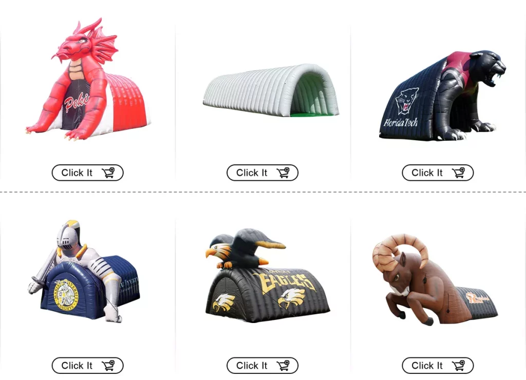 Factory custom Inflatable knight shield tunnel Inflatable rider tunnel for sport插图4