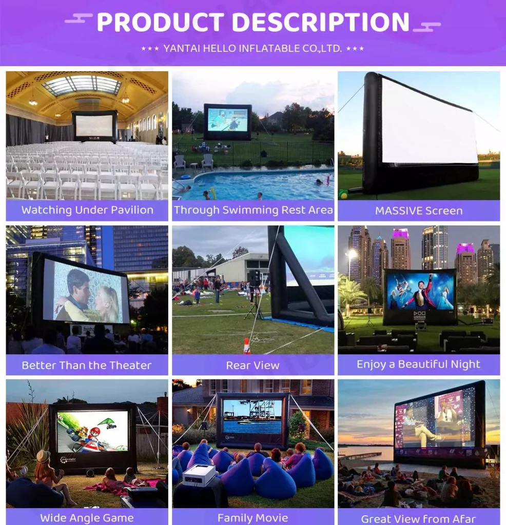 Wholesale Price Inflatable Outdoor Air Screen, Inflatable Movie Screen, OEM Cinema Use Inflatable Screen插图1