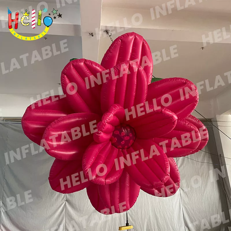 Giant Inflatable Flower Customized Design Inflatable Decoration Red Flower Special Shape Blossoms Carnival Festival插图