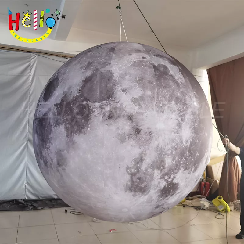 Space theme party decoration inflatable planet inflatable hanging led moon model插图