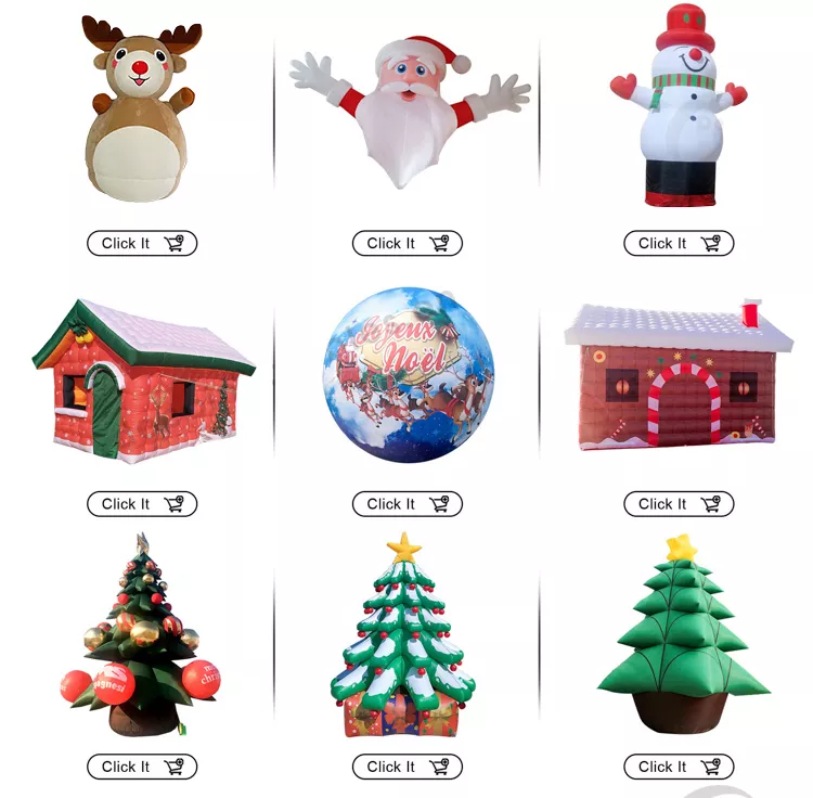inflatable Gingerbread man LED lighting outdoor christmas blow ups inflatable ornaments christmas inflatable decoration插图3