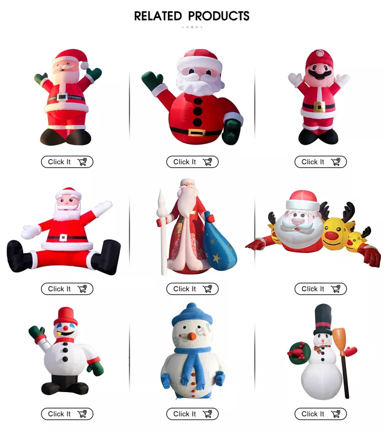 Factory price LED light Christmas inflatable decoration inflatable cartoon Christmas model插图1