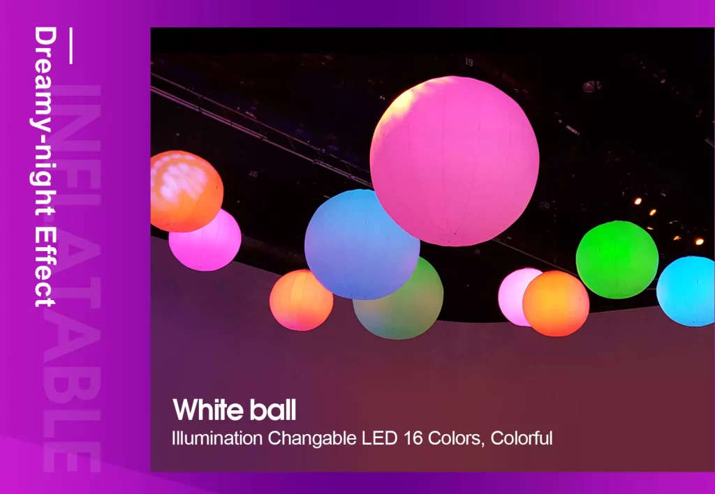 Custom PVC Lights Ball Inflatable LED Balloon Event Play Balls插图2