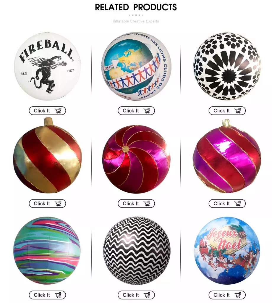 outdoor giant Inflatable globe moon ball led inflatable ball inflatable balloon插图5