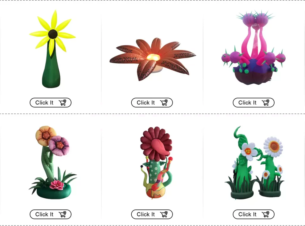 Giant Inflatable Flower Customized Design Inflatable Decoration Red Flower Special Shape Blossoms Carnival Festival插图3