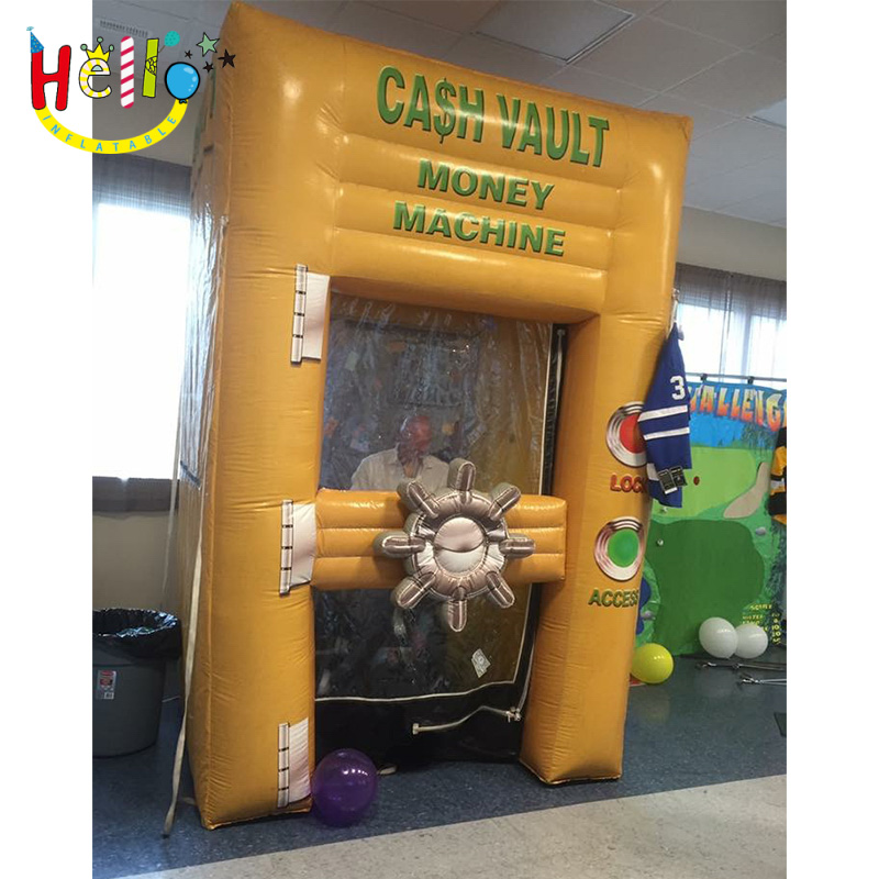 Custom Inflatable Cash Cube Money Grab Machine Booth With Air Blower For Advertising Event Promotion插图