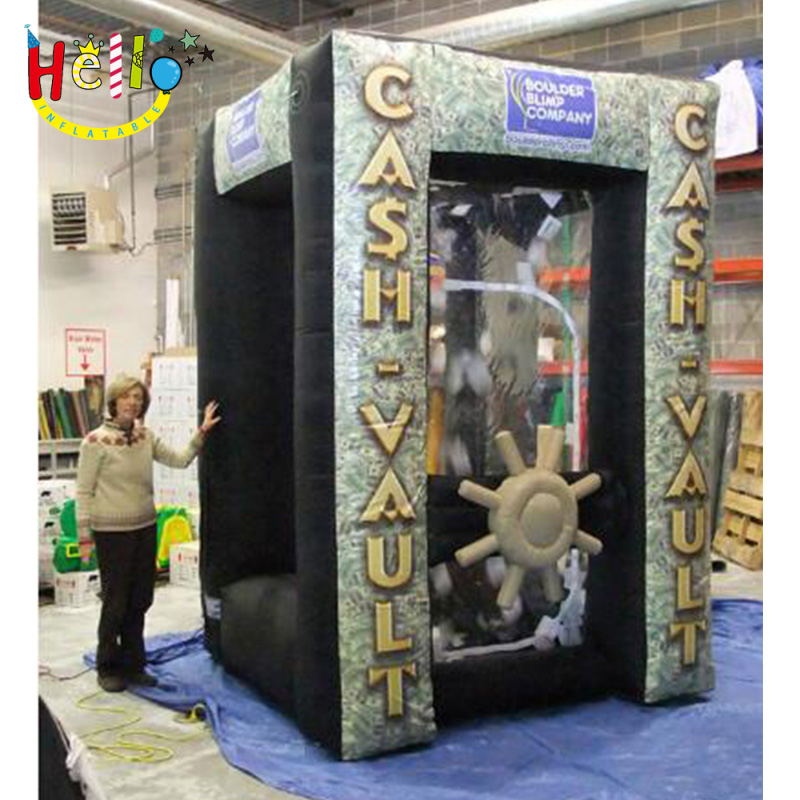 Indoor and out door inflatable cash cube money catching grab machine booth插图