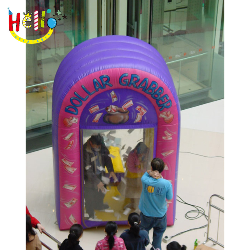 air sealed customized design inflatable money booth cube cash grab machines for advertising promotion插图