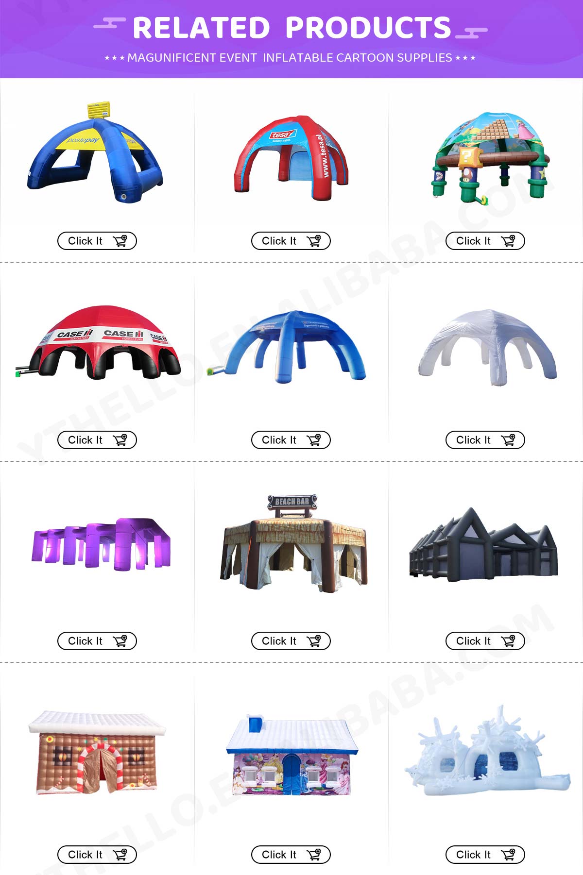 Commercial Inflatable Outdoor Tents Customized Led Light event Tent inflatable party tent插图1