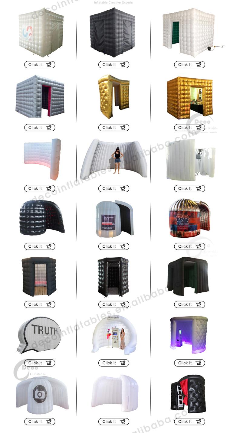 Super large led inflatable spiral shape enclosure 360 photo booth backdrop for 360 photo booth插图2