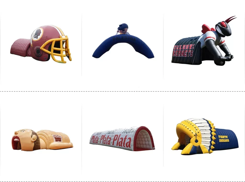 Customized Inflatable Football Tunnel Inflatable Helmet Tunnel插图3