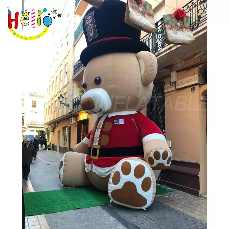 Front Lawn Giant Inflatable bear christmas decoration Christmas Plush Bear Inflatable Decoration插图
