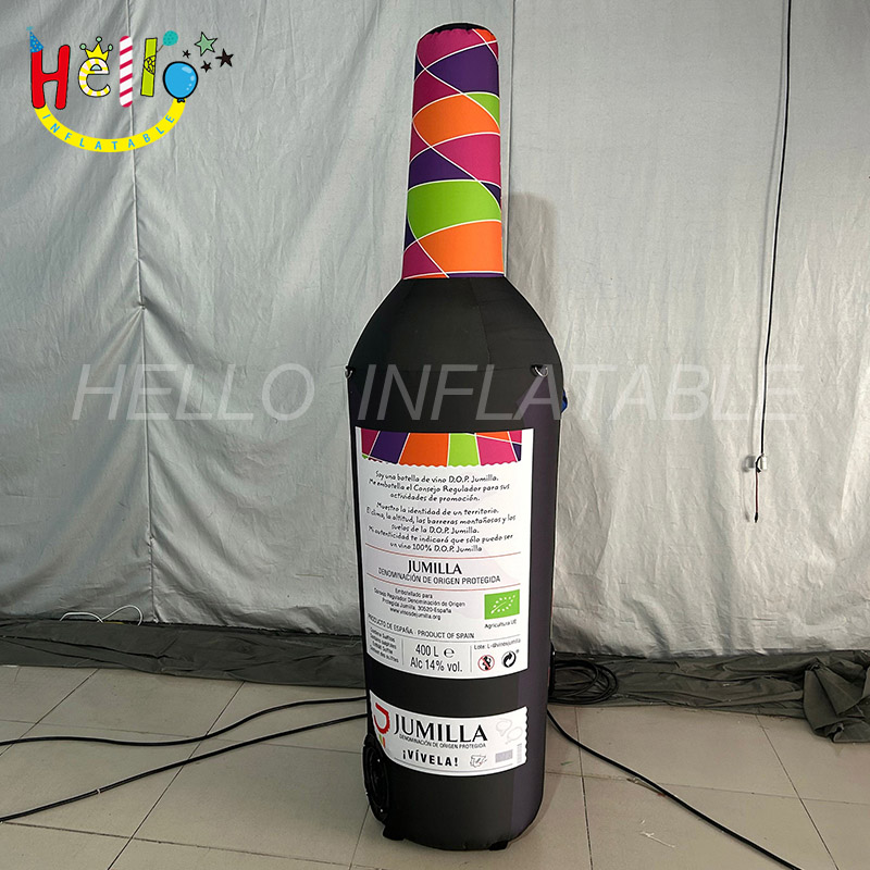 eco-friendly giant inflatable pvc wine bottle inflatable wine bottle with LED light插图