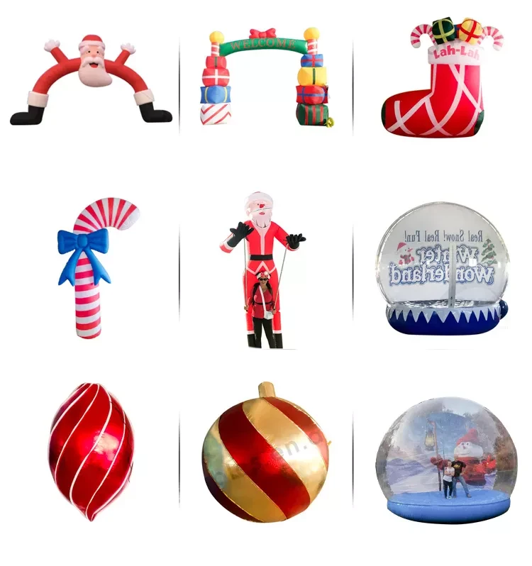 Factory Price Inflatable Santa Claus inflatable Xmas Santa Claus with Sled插图3