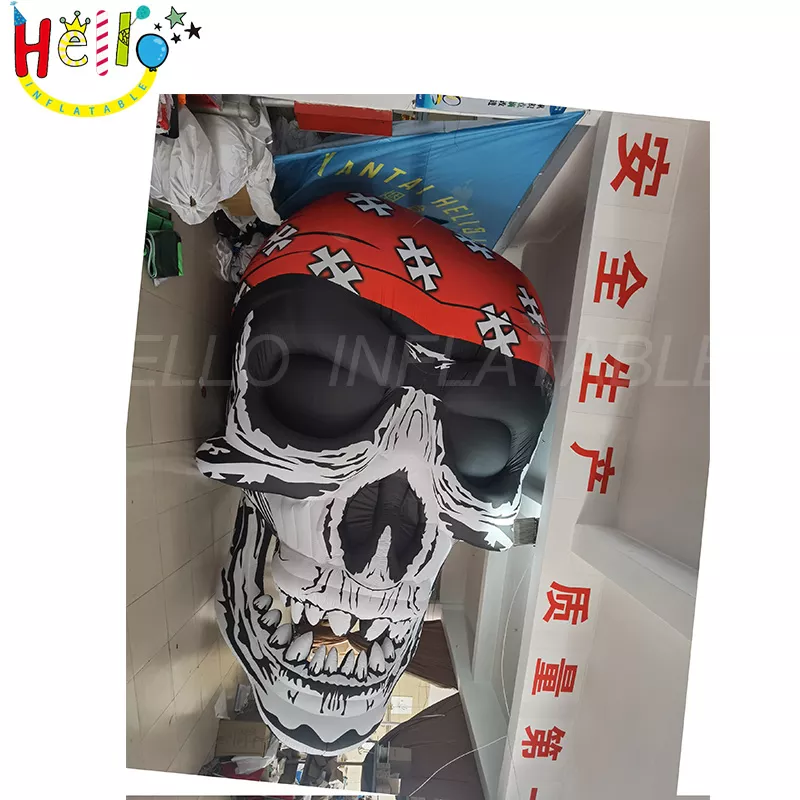 Club Party Halloween Props Giant Inflatable Skull Ghost Clown Head For Halloween Stage Decoration插图
