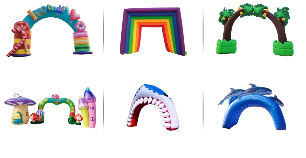Pink inflatable castle arch inflatable cartoon arch inflatable gate插图2