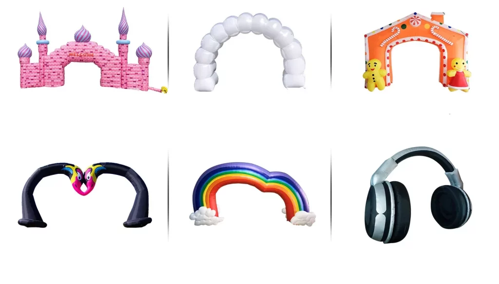 inflatable cartoon archway pink Inflatable Fortress Arch插图4
