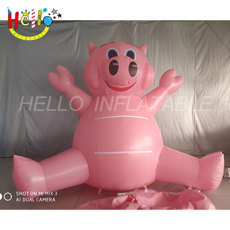 Factory Giant inflatable custom pig balloons inflatable pink pig inflatable hog for advertising插图