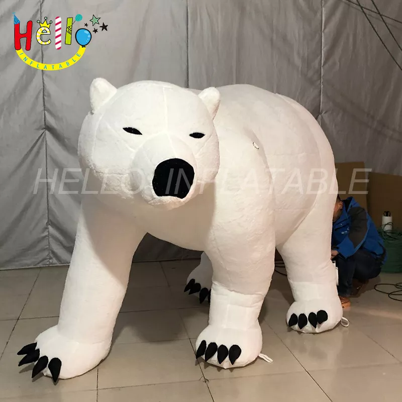 Giant advertising inflatables polar bear white bear animal balloon for promotion插图