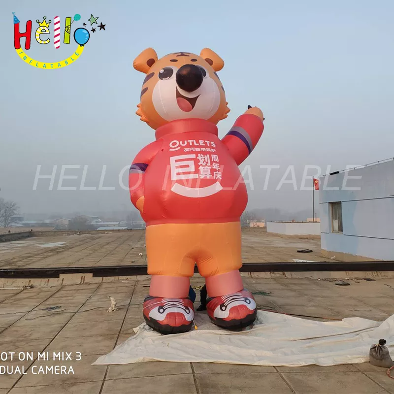 Inflatable animal mascot inflatable cartoon tiger custom party decoration inflatable LED tiger插图