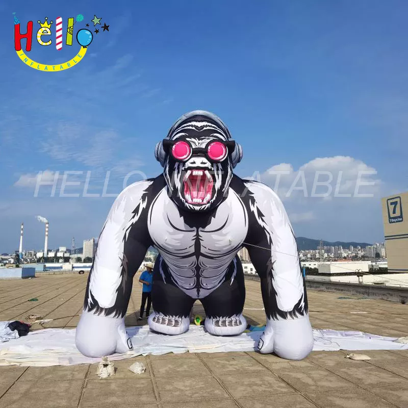 Huge inflatable gorilla inflatable baboon inflatable ape inflatable cartoon animal mascot Inflatable dj gorilla插图