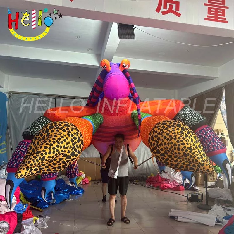 Colorful advertising Inflatable Crab Costume walking Inflatable Animal Costume插图
