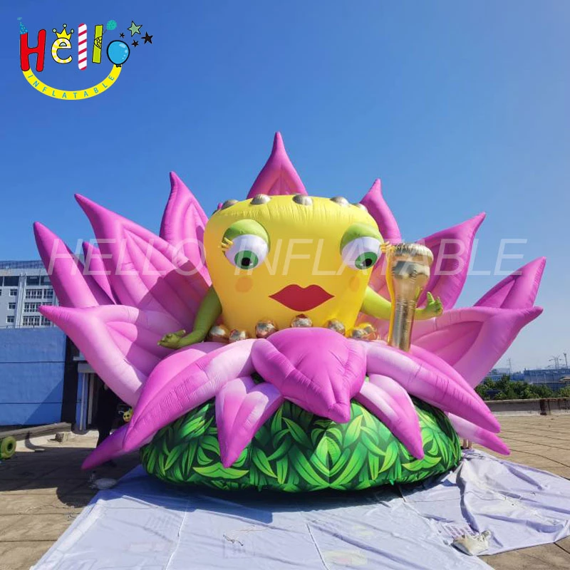 Huge adverting inflatable cartoon flowers inflatable cartoon lotus插图