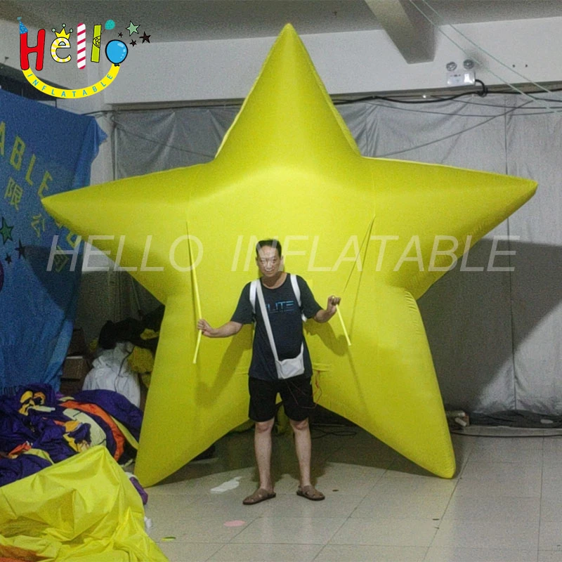 advertising inflatable yellow star costume adult walking inflatable costume for party插图