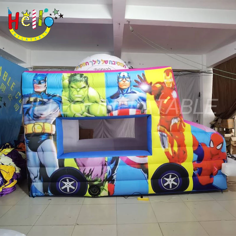 Inflatable Marvel Heroes Theme Booth inflatable concession kiosk stand插图