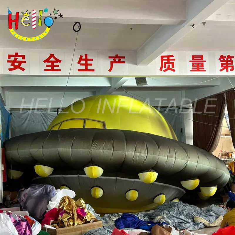 Advertising Balloon Type Giant Inflatable LED UFO Customized Inflatable Lighting Airship Flying Boat