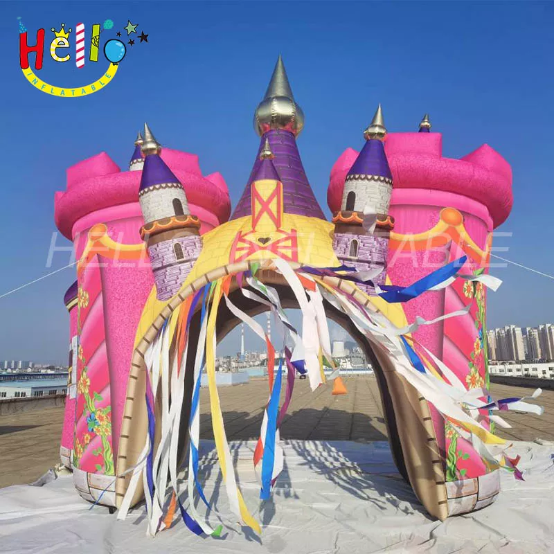 custom inflatable castle arch giant colorful inflatable castle gate inflatable building archway插图