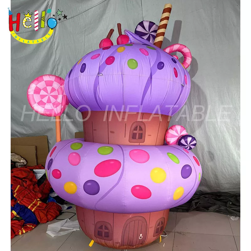 inflatable ice cream with lights print logo inflatables replicas custom advertising inflatable products replicas插图