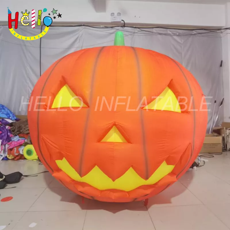 Custom giant blow up pumpkin inflatable Halloween decoration funny inflatable pumpkin with black hat插图