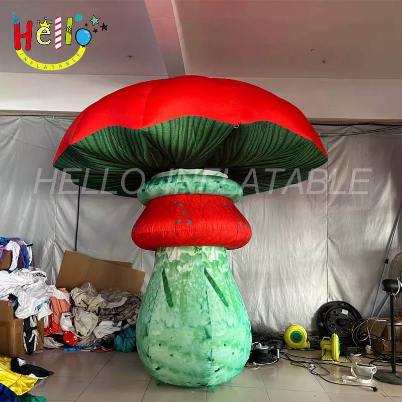 Music party stage decoration led lighting giant inflatable mushroom插图
