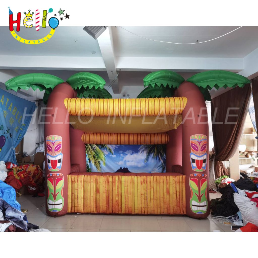 Beach Beverage Station Inflatable Coconut Tree Stand Inflatable Coconut Tree Tent插图