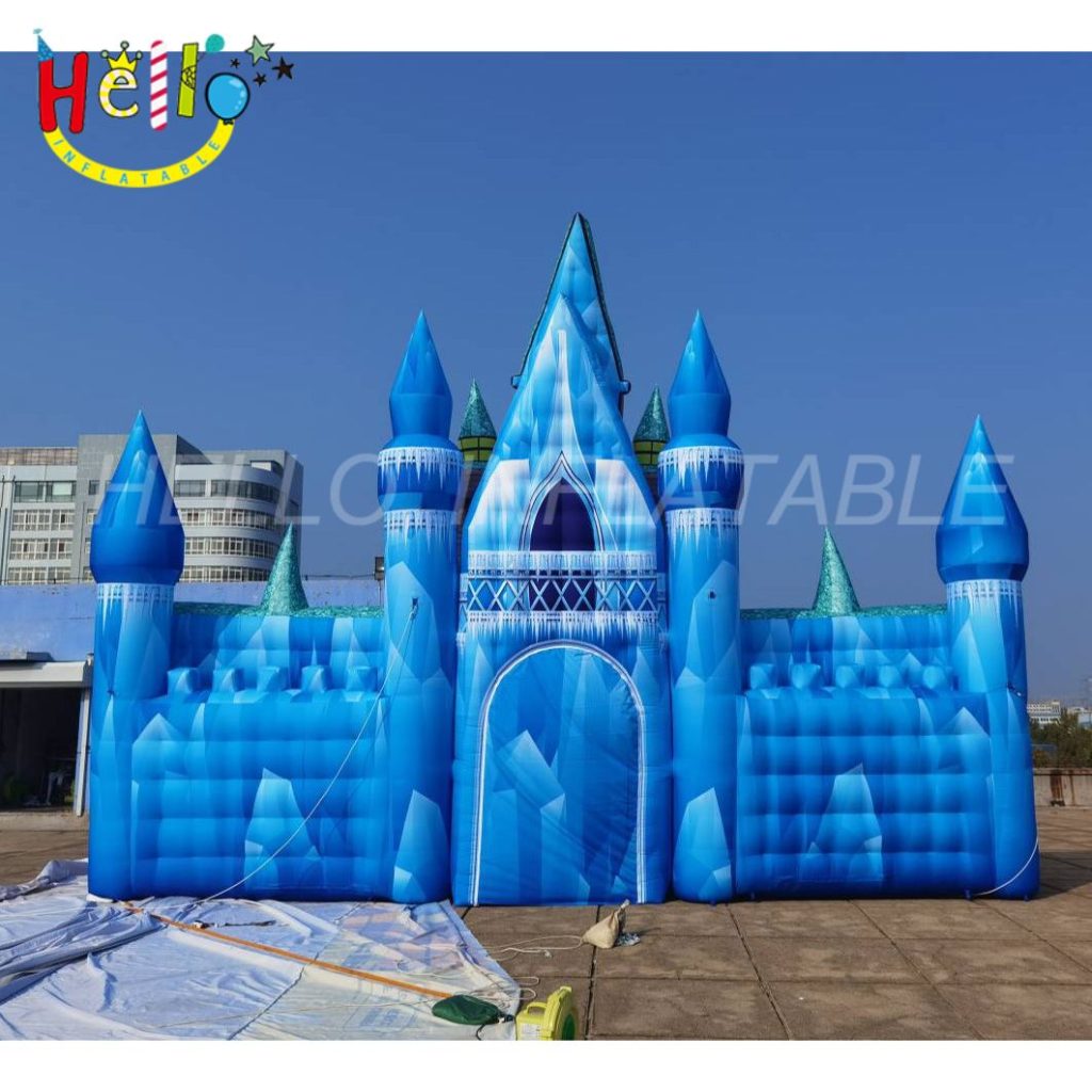 Stage Decoration Bule Inflatable Castle Background Wall For Event插图