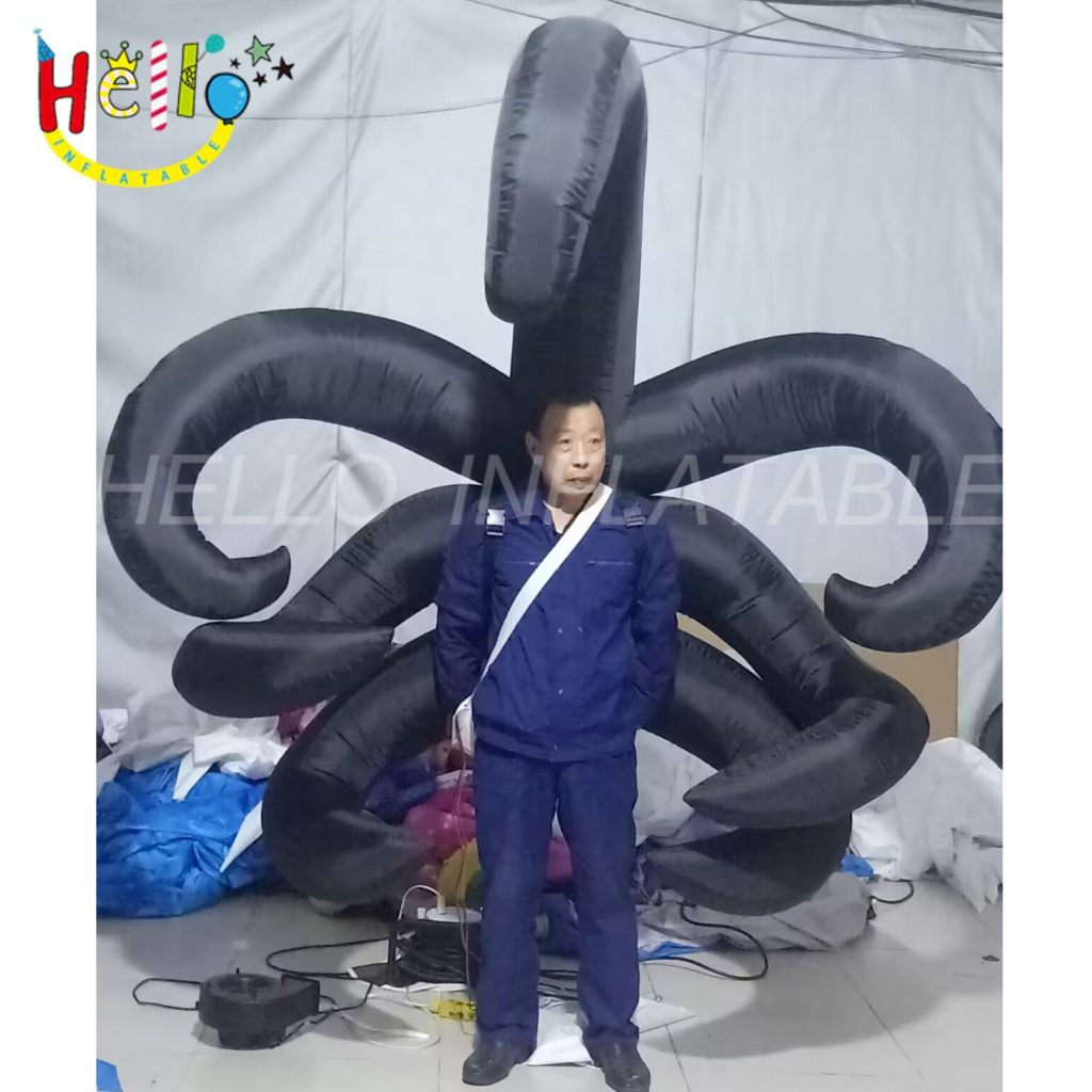 Custom Blow Up Party Costumes Inflatable Carnival Black Antenna Inflatable Costume