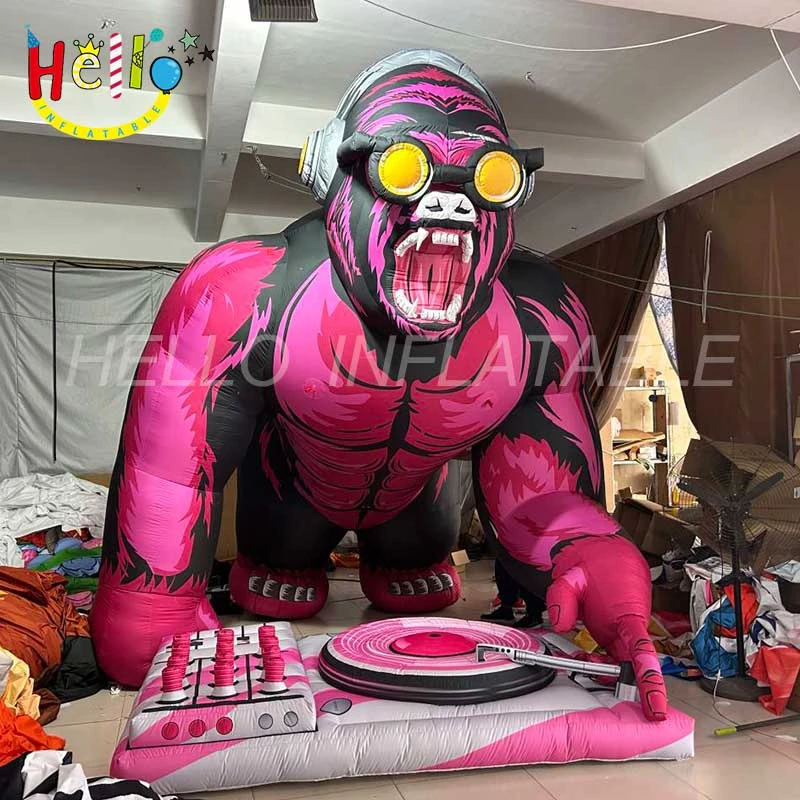 advertising inflatable dj gorilla inflatable baboon event party inflatable ape inflatable cartoon animal mascot插图