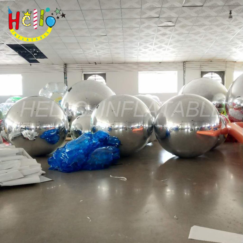 Custom Colourful Inflatable Christmas Ball Outdoor Holiday Decoration Inflatable Mirror Ornaments  Ball插图