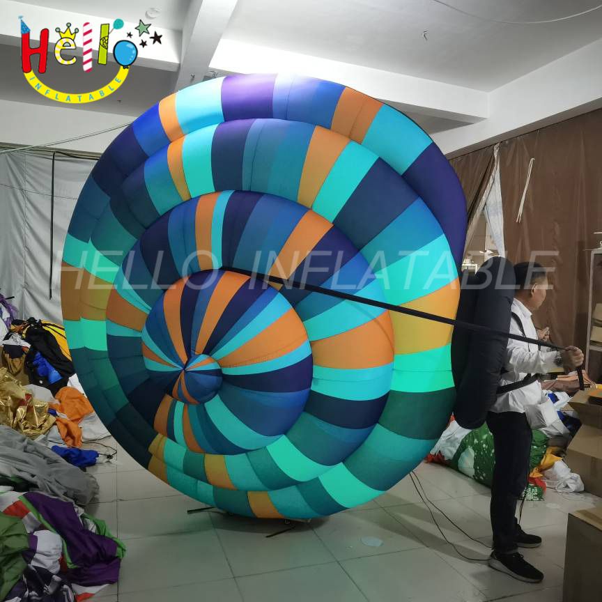 Custom Colorful Inflatable Snail Walking Costume Inflatable Spiral Shell Costume插图