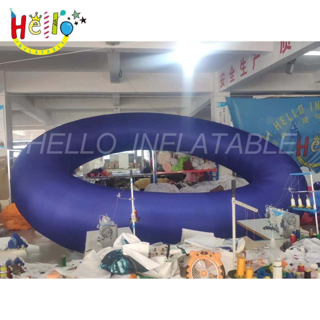 Custom Giant Inflatable Colorful Annulus Inflatable Park Lawn Art Decoration Inflatable Annulus插图