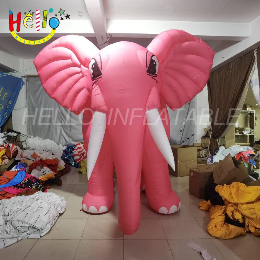 Animal Theme Party Decoration Inflatable Animal Model Pink Inflatable Elephant插图