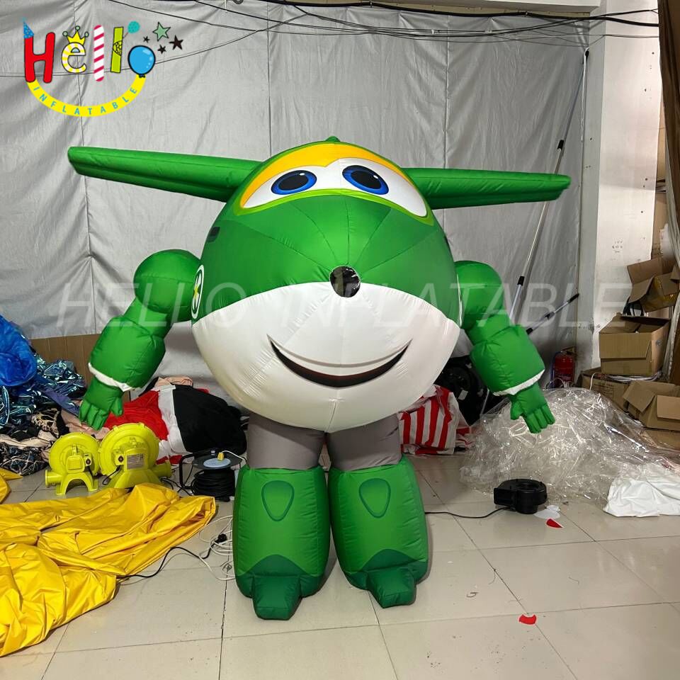 Stage Performance Inflatable Cartoon Costume Green Inflatable Aircraft Costume插图