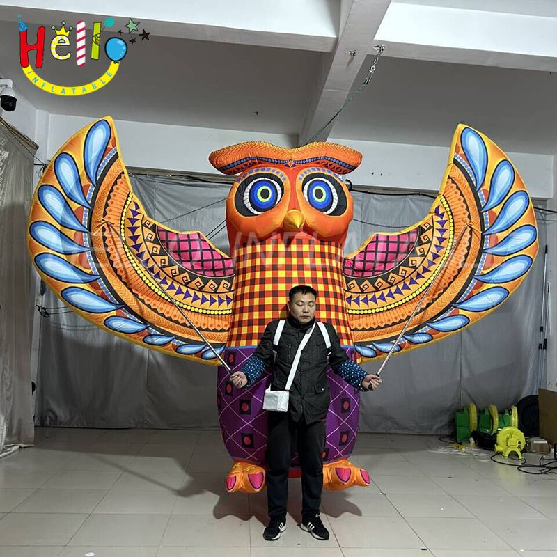 Festival Parade Walking Inflatable Animal Costume Inflatable Owl Costume for Activities