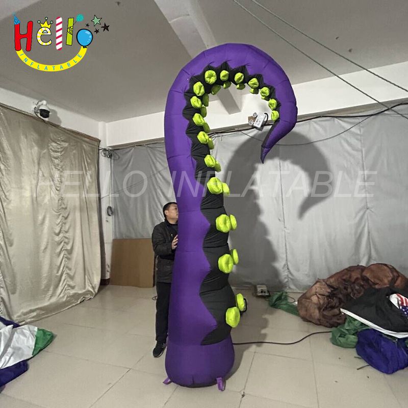 Giant Stage Party Decoration Purple Green Inflatable Octopus Tentacle插图