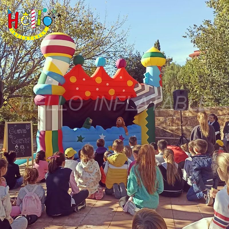 Custom Inflatable Cartoon Background Event Performance Inflatable Stage Background插图