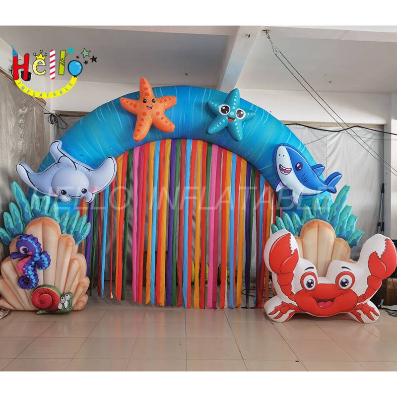 High Quality Ocean Theme Event Decoration Inflatable Starfish Arch插图